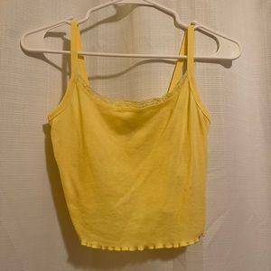 BUNDLE: 2 PacSun Basic Tanks (Includes:Lace yellow tank and Ridged orange tank)